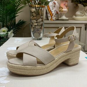 J. Crew Tan Espadrille Sandals Size 9.5